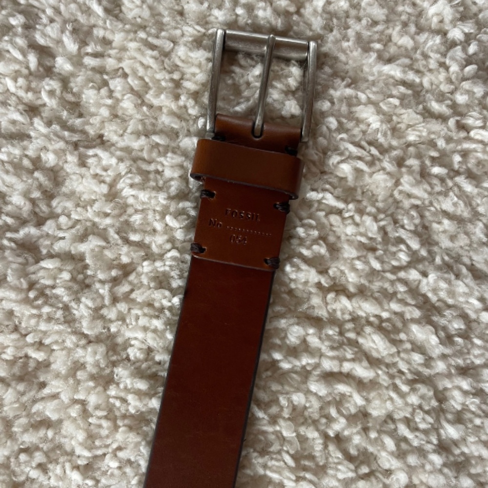 Dark Brown Mens Fossil Belt NWT